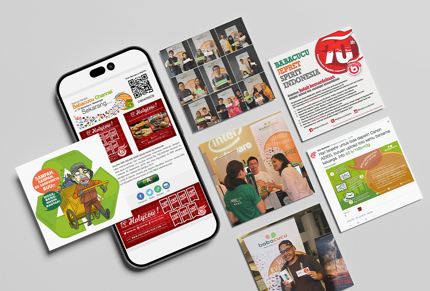 Product promotion banners and social media posts to get respondents.