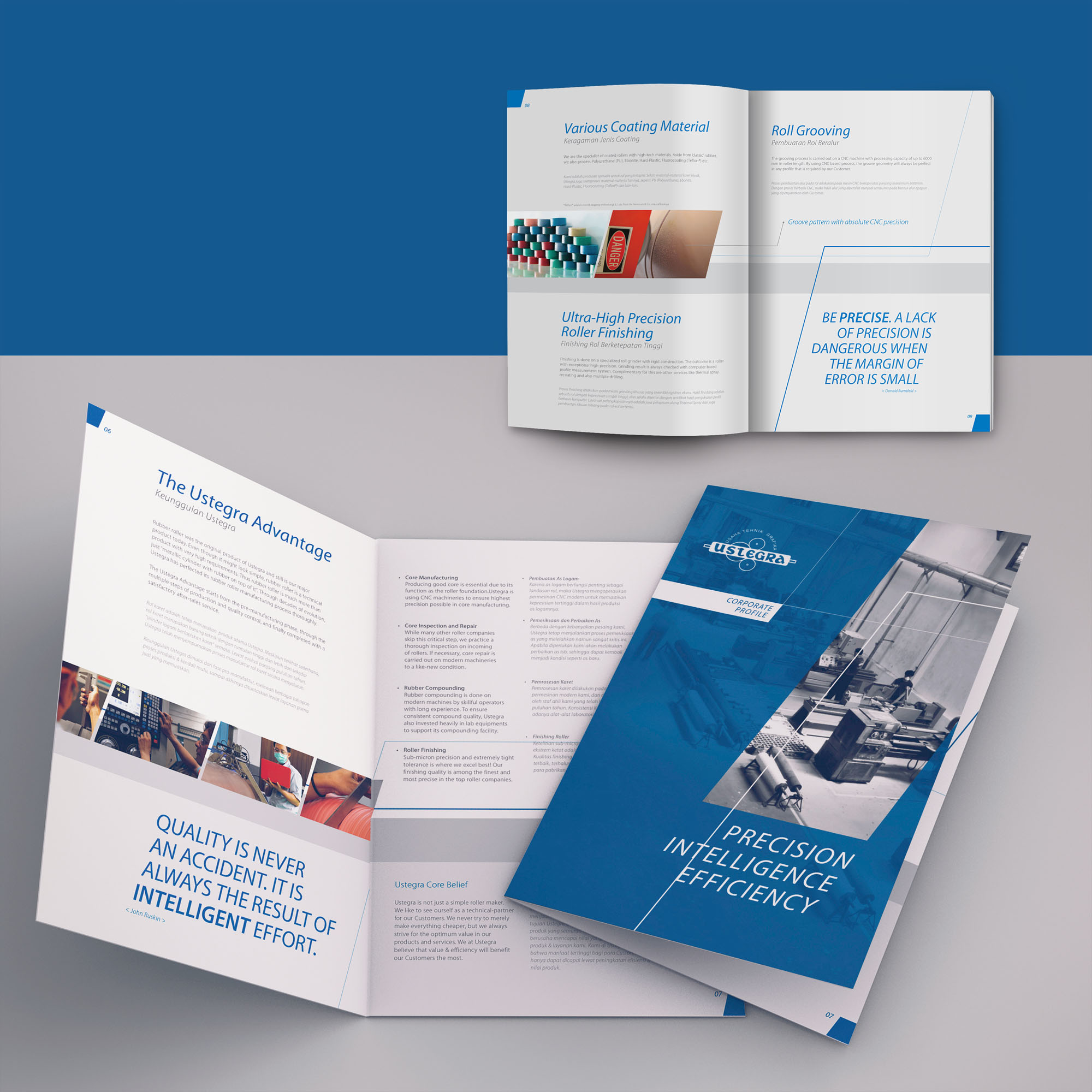 Business profile to introduce their printing company in an exhibition event.