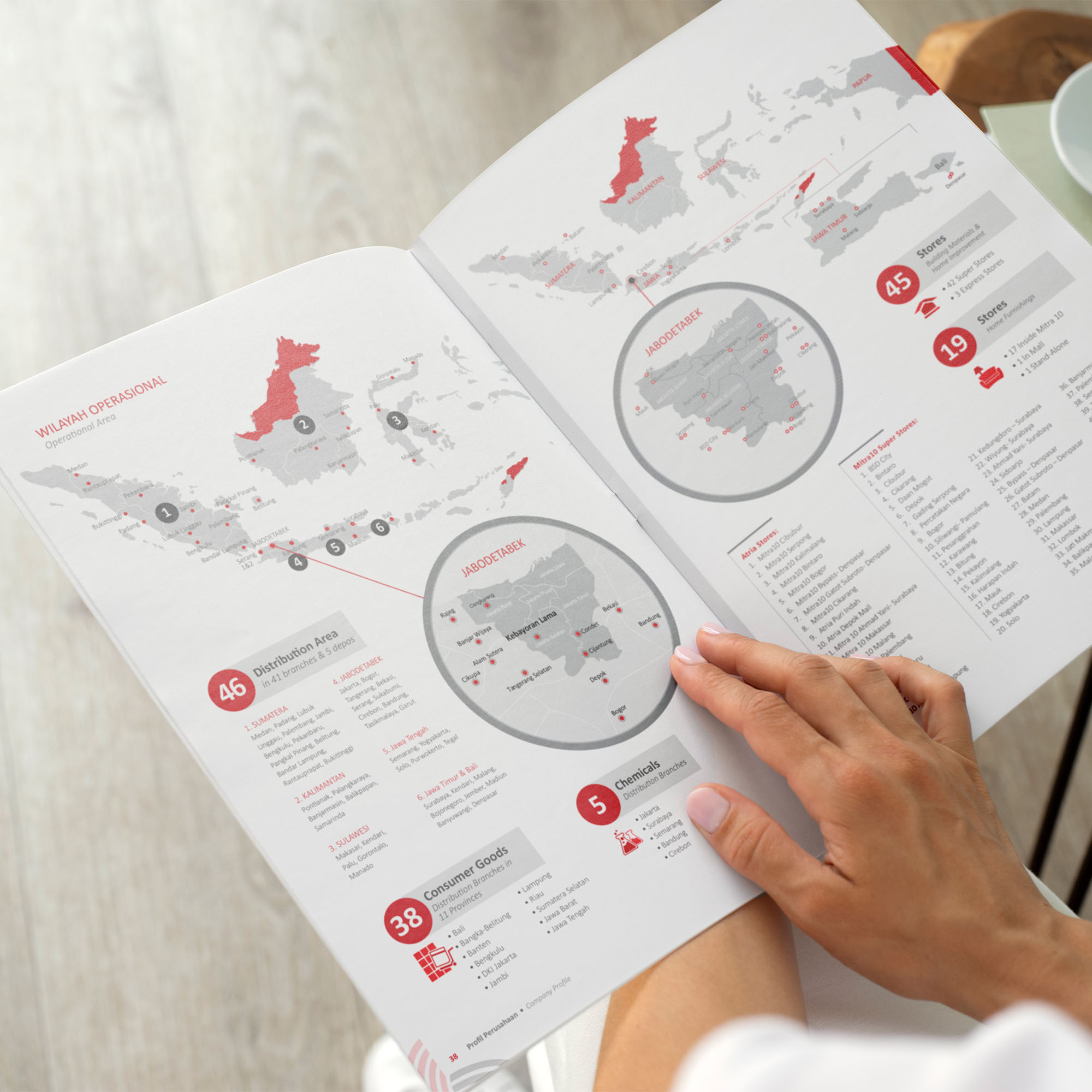 Mapping as visual aid to inform location and operational coverage.