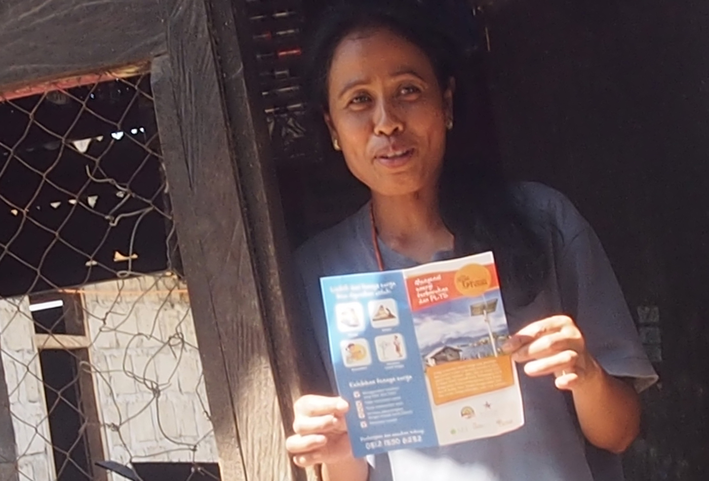 Brochure handout for the beneficiary to introduce the project in their community.