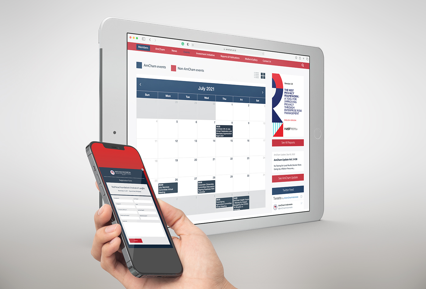 Register for an event anytime anywhere.