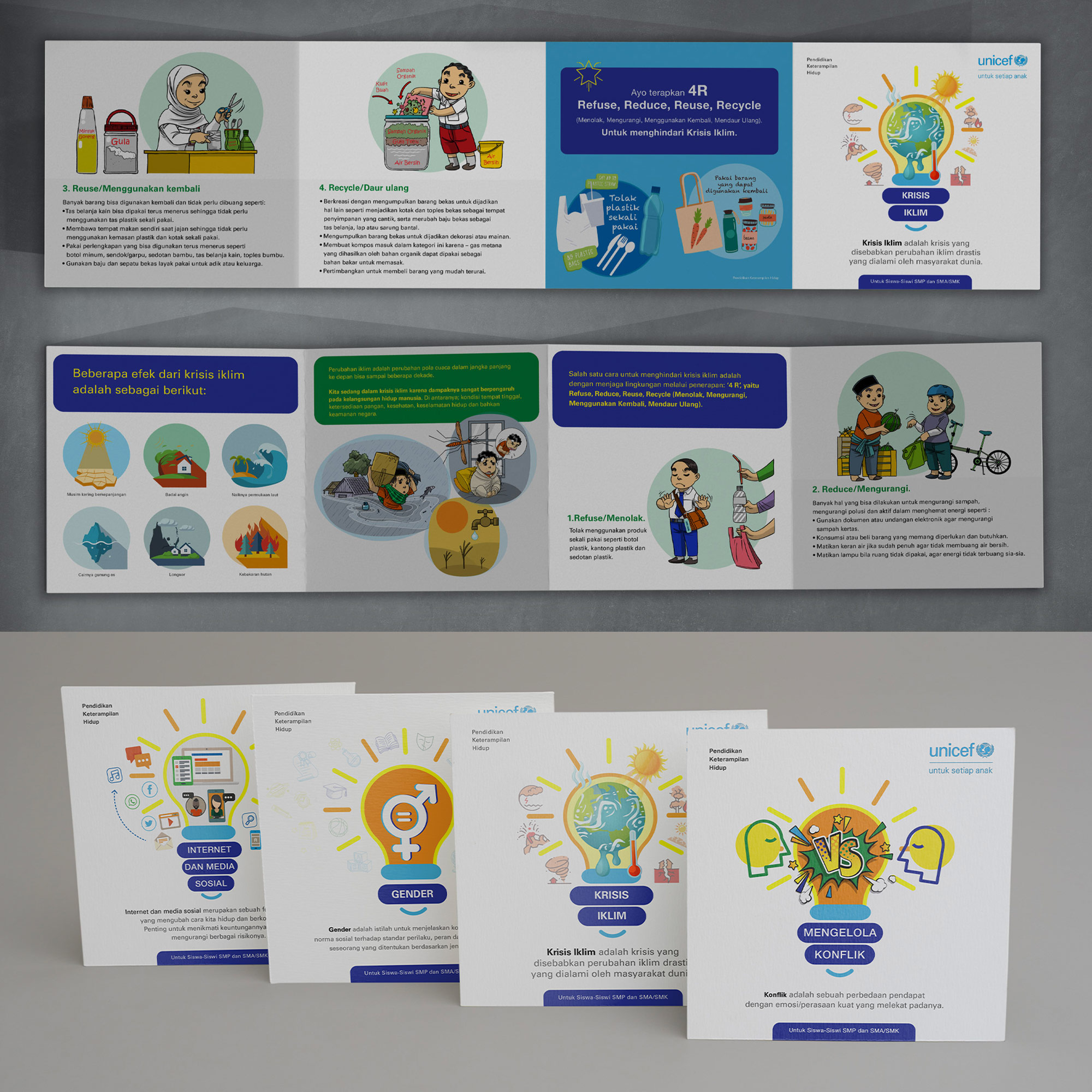 Series of brochures to educate students on essential life skills.