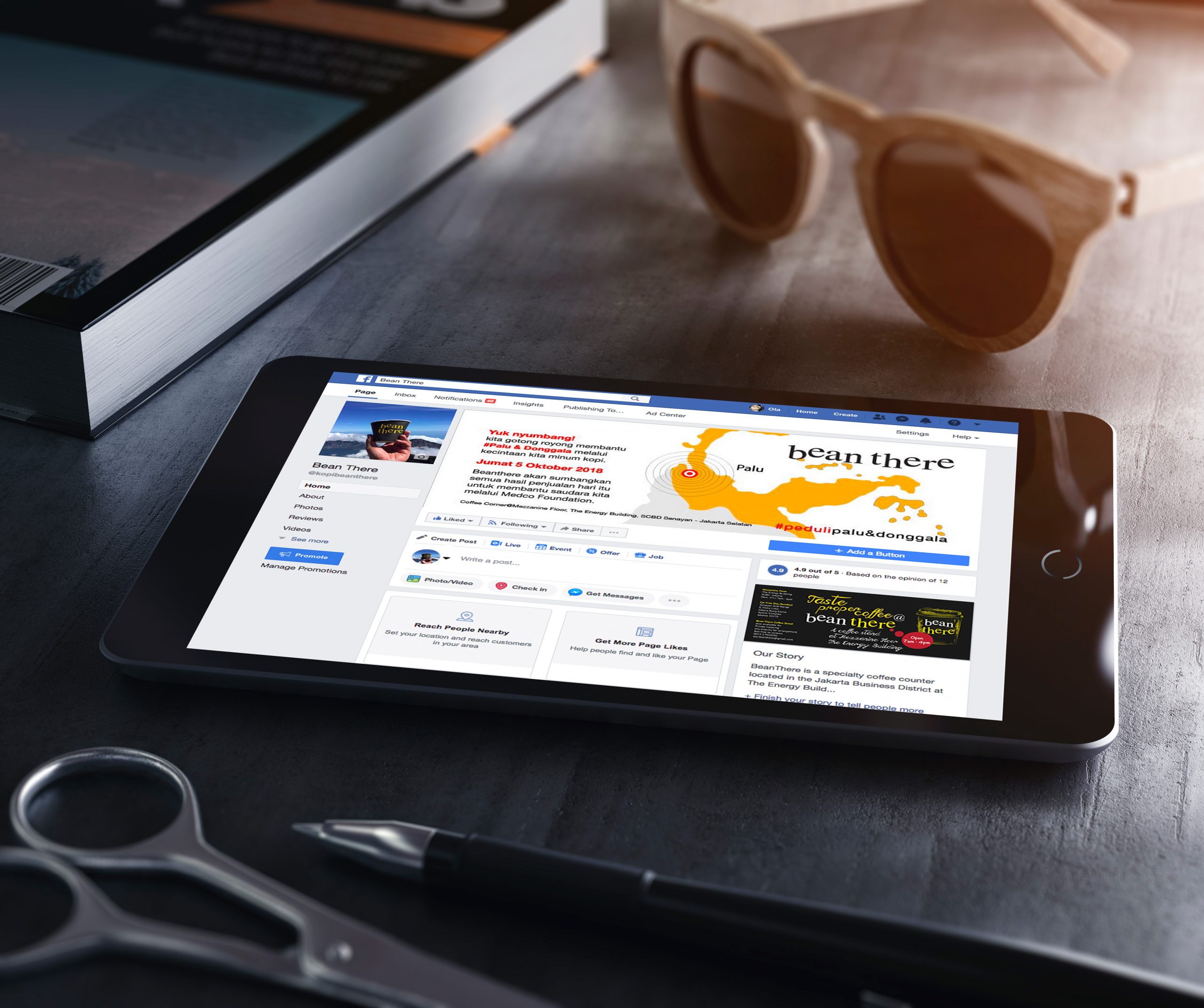 Social media banner page.