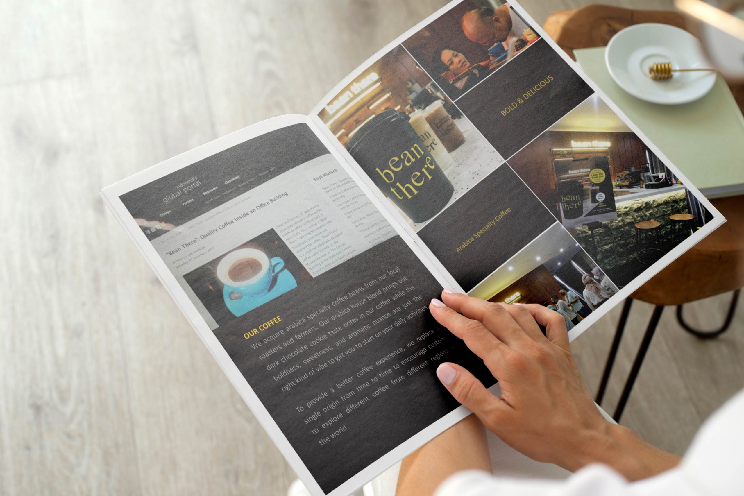 Business profile layout design.