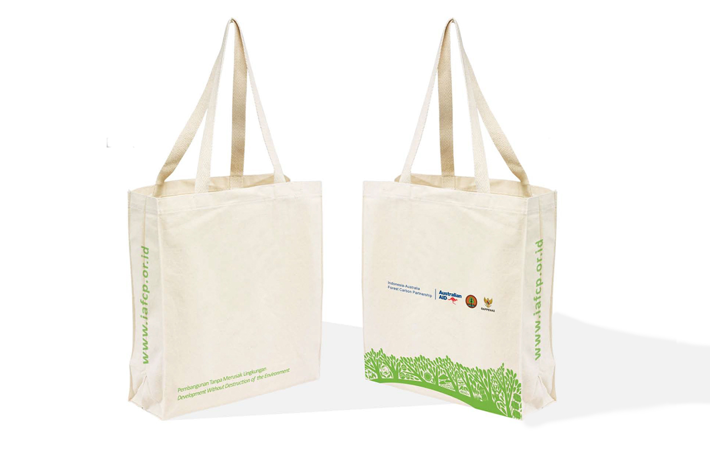 Tote bag as a program awareness campaign.
