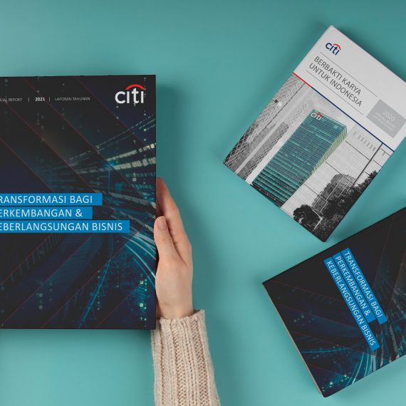 The Annual report book covers.