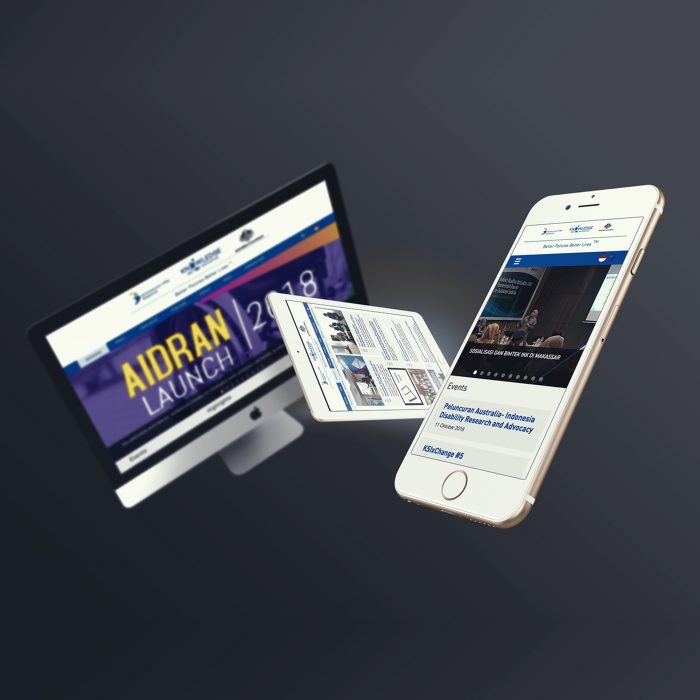 Website on different devices and screens.
