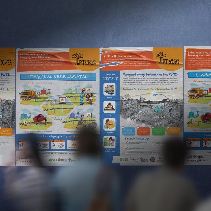 In the village, posters in public places can also draw attention to the people in the area.